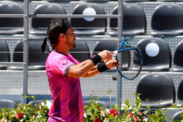 Photo Fabrizio Corradetti - LaPresse 10 05 2021 Roma (Italy) Tennis 1st round Kei Nishikori (JPN) vs Fabio Fognini (ITA) Internazionali BNL d Italia 2021 In the pic: Fabio Fognini  Copyright: xFabrizioxCorradetti LaPressex