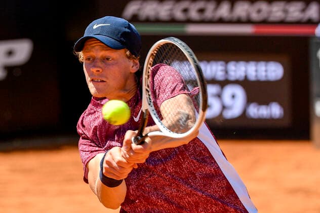 Photo Fabrizio Corradetti - LaPresse 10 05 2021 Roma (Italy) Tennis 1st round Ugo Humbert (FRA) vs Jannik Sinner (ITA) Internazionali BNL d Italia 2021 In the pic: Jannik Sinner  Copyright: xFabrizioxCorradetti LaPressex