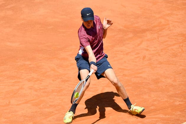 Photo Fabrizio Corradetti - LaPresse 10 05 2021 Roma (Italy) Tennis 1st round Ugo Humbert (FRA) vs Jannik Sinner (ITA) Internazionali BNL d Italia 2021 In the pic: Jannik Sinner  Copyright: xFabrizioxCorradetti LaPressex