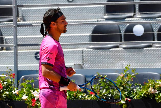 Photo Fabrizio Corradetti - LaPresse 10 05 2021 Roma (Italy) Tennis 1st round Kei Nishikori (JPN) vs Fabio Fognini (ITA) Internazionali BNL d Italia 2021 In the pic:  Copyright: xFabrizioxCorradetti LaPressex