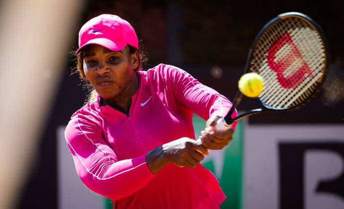 May 10, 2021, ROMA, ITALY: Serena Williams of the United States during practice ahead of the 2021 Internazionali BNL d Italia WTA, Tennis Damen 1000 tournament ROMA ITALY - ZUMAa181 20210510_zaa_a181_005 Copyright: xRobxPrangex