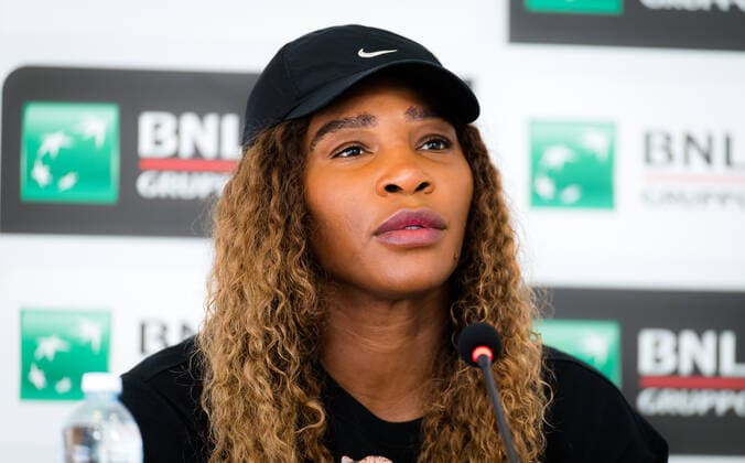 May 10, 2021, ROMA, ITALY: Serena Williams of the United States talks to the media ahead of the 2021 Internazionali BNL d Italia WTA, Tennis Damen 1000 tournament ROMA ITALY - ZUMAa181 20210510_zaa_a181_030 Copyright: xRobxPrangex