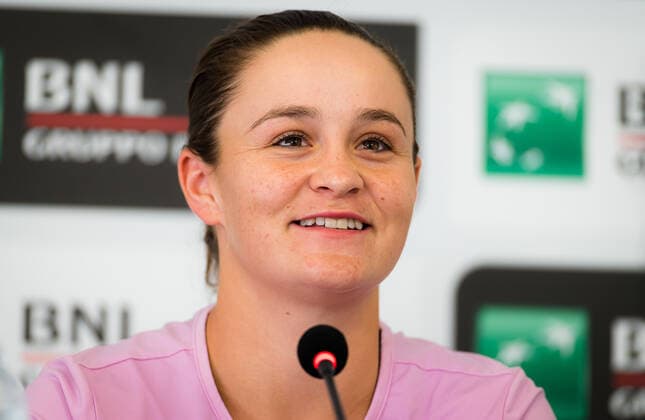 May 10, 2021, ROMA, ITALY: IAshleigh Barty of Australia talks to the media ahead of the 2021 Internazionali BNL d Italia WTA, Tennis Damen 1000 tournament ROMA ITALY - ZUMAa181 20210510_zaa_a181_040 Copyright: xRobxPrangex