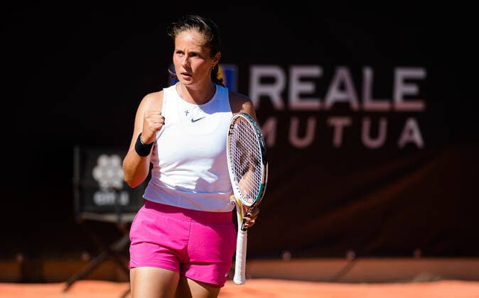 May 10, 2021, ROMA, ITALY: Daria Kasatkina of Russia in action during the first round of the 2021 Internazionali BNL d Italia WTA, Tennis Damen 1000 tournament ROMA ITALY - ZUMAa181 20210510_zaa_a181_132 Copyright: xRobxPrangex