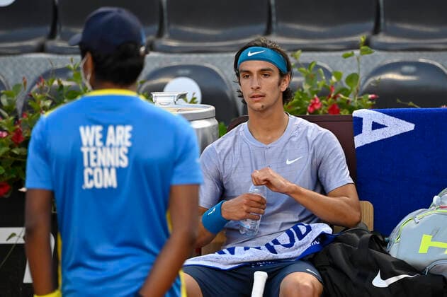 Photo Fabrizio Corradetti - LaPresse 10 05 2021 Roma (Italy) Tennis 1st round Hubert Hurkacz (POL) vs Lorenzo Musetti (ITA) Internazionali BNL d Italia 2021 In the pic: Lorenzo Musetti  Copyright: xFabrizioxCorradetti LaPressex