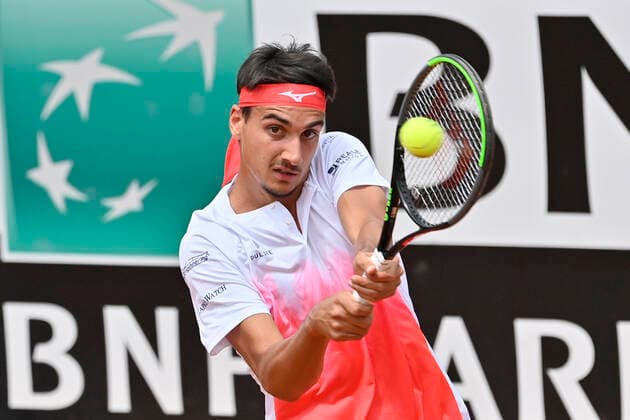 Photo Fabrizio Corradetti - LaPresse 11 05 2021 Roma (Italy) Tennis 1st round Lorenzo Sonego (ITA) vs Gael Monfils (FRA) Internazionali BNL d Italia 2021 In the pic: Lorenzo Sonego  Copyright: xFabrizioxCorradetti LaPressex