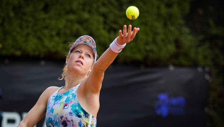 May 11, 2021, ROMA, ITALY: Laura Siegemund of Germany in action during her first-round match at the 2021 Internazionali BNL d Italia WTA, Tennis Damen 1000 tournament against Nadia Podoroska of Argentina ROMA ITALY - ZUMAa181 20210511_zaa_a181_028 Copyright: xRobxPrangex