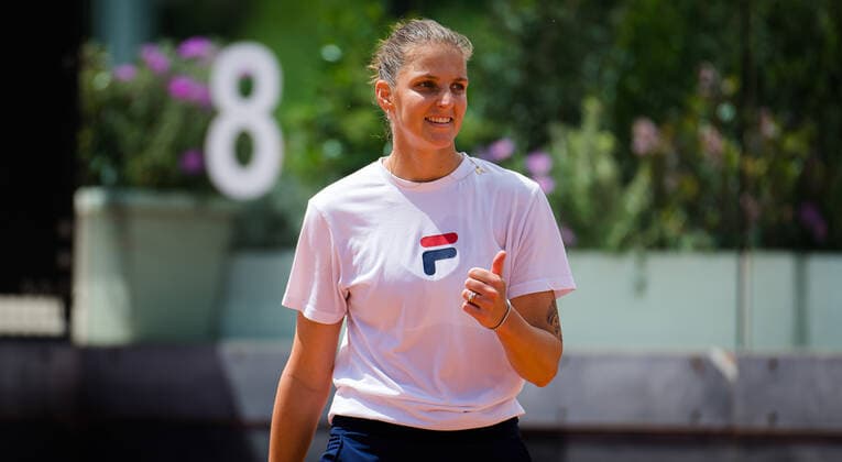 May 11, 2021, ROMA, ITALY: Karolina Pliskova of the Czech Republic during practice at the 2021 Internazionali BNL d Italia WTA, Tennis Damen 1000 tournament ROMA ITALY - ZUMAa181 20210511_zaa_a181_056 Copyright: xRobxPrangex