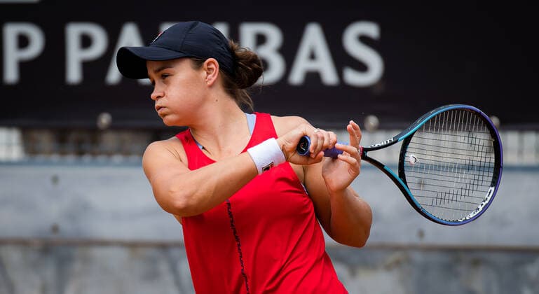 May 11, 2021, ROMA, ITALY: Ashleigh Barty of Australia during practice at the 2021 Internazionali BNL d Italia WTA, Tennis Damen 1000 tournament ROMA ITALY - ZUMAa181 20210511_zaa_a181_063 Copyright: xRobxPrangex