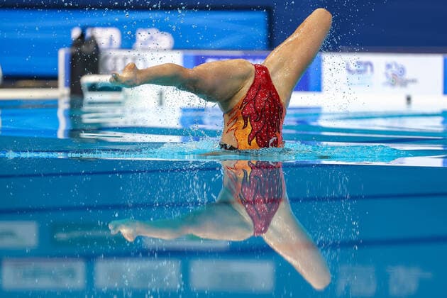 Bilder des Jahres 2021, Sport 05 Mai Sport Themen der Woche KW19 Sport Bilder des Tages SWIMMING - LEN European Championships BUDAPEST,HUNGARY,12.MAY.21 - SWIMMING - LEN European Championships, artistic swimming, solo free, final. Image shows Kate Shortman (GBR).  GEPAxpictures xPhilippxBrem