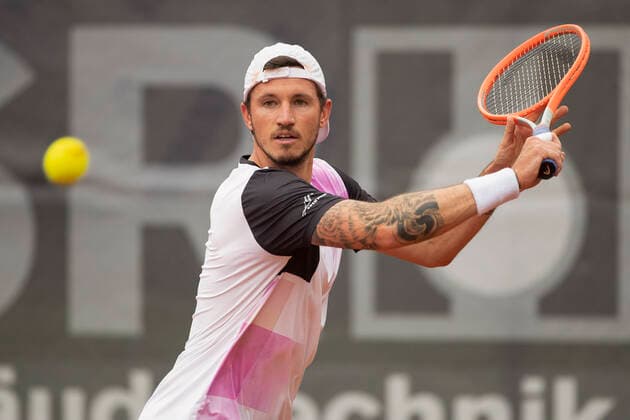 Dennis Novak Tennis - Neckarcup2021 - ATP, Tennis Herren Challenger - TC Heilbronn - Heilbronn - Baden-Wuerttemberg - Deutschland - 12 May 2021. Copyright: xJuergenxHasenkopfx