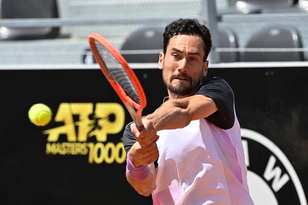 Photo Fabrizio Corradetti - LaPresse 12 05 2021 Roma (Italy) Tennis 2nd round Gianluca Mager (ITA) vs Lorenzo Sonego (ITA) Internazionali BNL d Italia 2021 In the pic: Gianluca Mager  Copyright: xFabrizioxCorradetti LaPressex