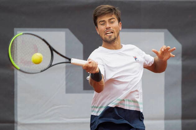 Joao Menezes (BRA) Tennis - Neckarcup2021 - ATP, Tennis Herren Challenger - TC Heilbronn - Heilbronn - Baden-Wuerttemberg - Deutschland - 12 May 2021. Copyright: xJuergenxHasenkopfx