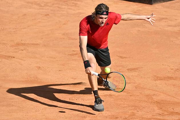 Photo Fabrizio Corradetti - LaPresse 11 05 2021 Roma (Italy) Tennis 2nd round Marin CILIC (CRO) vs Stefanos TSITSIPAS (GRE) Internazionali BNL d Italia 2021 In the pic: Stefanos Tsitsipas  Copyright: xFabrizioxCorradetti LaPressex