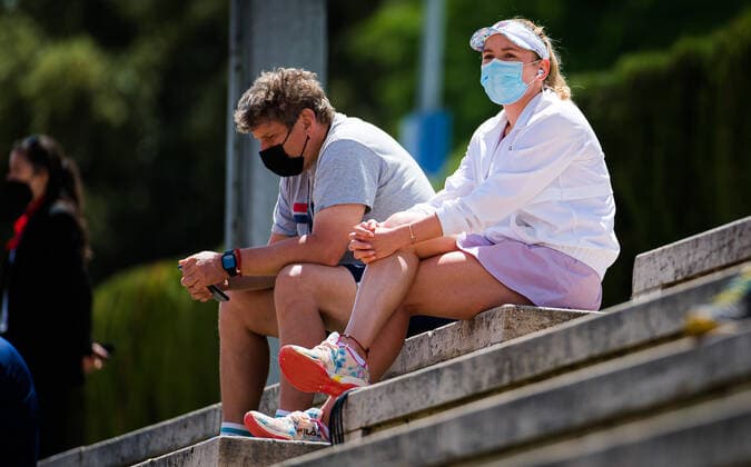 May 12, 2021, ROMA, ITALY: Ekaterina Alexandrova of Russia watches tennis at the 2021 Internazionali BNL d Italia WTA, Tennis Damen 1000 tournament ROMA ITALY - ZUMAa181 20210512_zaa_a181_218 Copyright: xRobxPrangex