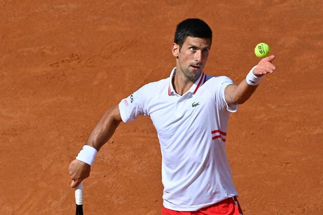 Photo Fabrizio Corradetti - LaPresse 13 05 2021 Roma (Italy) Tennis 3nd round Novak Djokovic (SRB) vs Alejandro Davidovich Fokina (ESP) Internazionali BNL d Italia 2021 In the pic: Novak Djokovic  Copyright: xFabrizioxCorradetti LaPressex