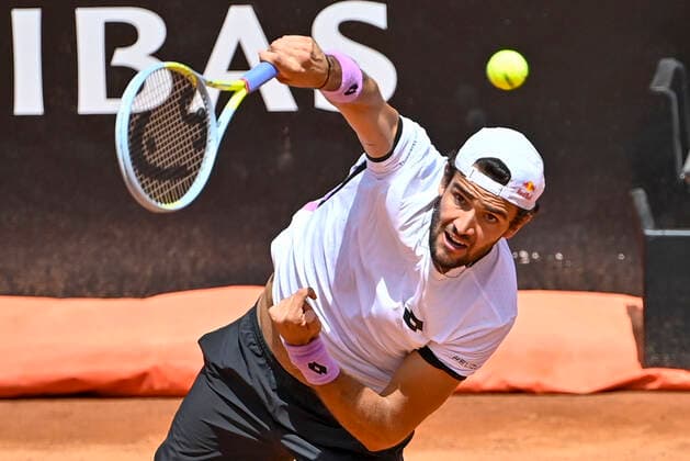Photo Fabrizio Corradetti - LaPresse 13 05 2021 Roma (Italy) Tennis 3nd round Matteo Berrettini (ITA) vs Stefanos Tsitsipas (GRE) Internazionali BNL d Italia 2021 In the pic: Matteo Berrettini  Copyright: xFabrizioxCorradetti LaPressex