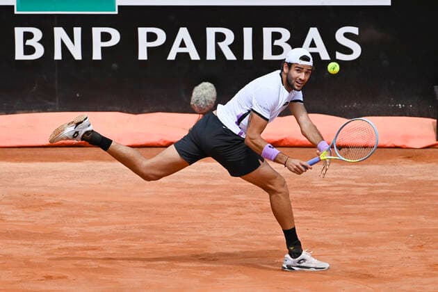 Photo Fabrizio Corradetti - LaPresse 13 05 2021 Roma (Italy) Tennis 3nd round Matteo Berrettini (ITA) vs Stefanos Tsitsipas (GRE) Internazionali BNL d Italia 2021 In the pic: Matteo Berrettini  Copyright: xFabrizioxCorradetti LaPressex