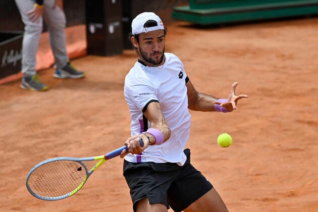 Photo Fabrizio Corradetti - LaPresse 13 05 2021 Roma (Italy) Tennis 3nd round Matteo Berrettini (ITA) vs Stefanos Tsitsipas (GRE) Internazionali BNL d Italia 2021 In the pic: Matteo Berrettini  Copyright: xFabrizioxCorradetti LaPressex