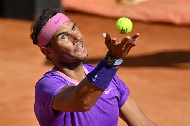 Photo Fabrizio Corradetti - LaPresse 13 05 2021 Roma (Italy) Tennis 3nd round Denis Shapovalov (CAN) vs Rafa Nadal (ESP) Internazionali BNL d Italia 2021 In the pic: Rafael Nadal  Copyright: xFabrizioxCorradetti LaPressex