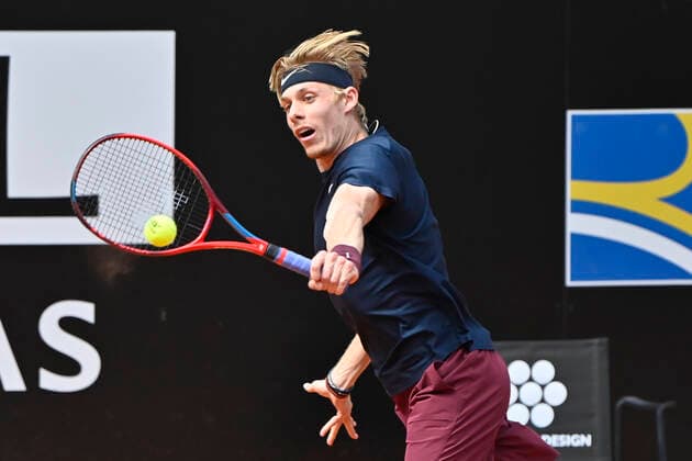Photo Fabrizio Corradetti - LaPresse 13 05 2021 Roma (Italy) Tennis 3nd round Denis Shapovalov (CAN) vs Rafa Nadal (ESP) Internazionali BNL d Italia 2021 In the pic: Denis Shapovalov  Copyright: xFabrizioxCorradetti LaPressex