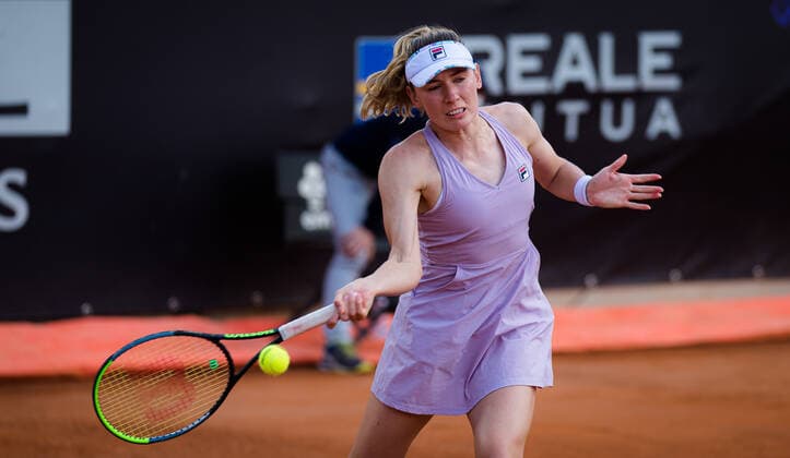 May 13, 2021, ROMA, ITALY: Ekaterina Alexandrova of Russia in action during the third round at the 2021 Internazionali BNL d Italia WTA, Tennis Damen 1000 tournament against Jessica Pegula of the United States ROMA ITALY - ZUMAa181 20210513_zaa_a181_042 Copyright: xRobxPrangex