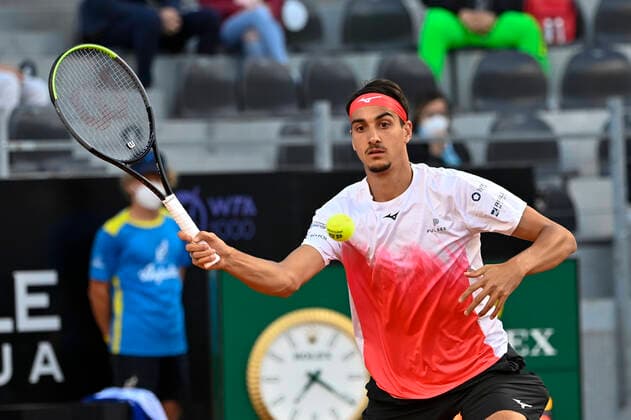 Photo Fabrizio Corradetti - LaPresse 13 05 2021 Roma (Italy) Tennis 3nd round Dominic Thiem (AUT) vs Lorenzo Sonego (ITA) Internazionali BNL d Italia 2021 In the pic: Lorenzo Sonego  Copyright: xFabrizioxCorradetti LaPressex