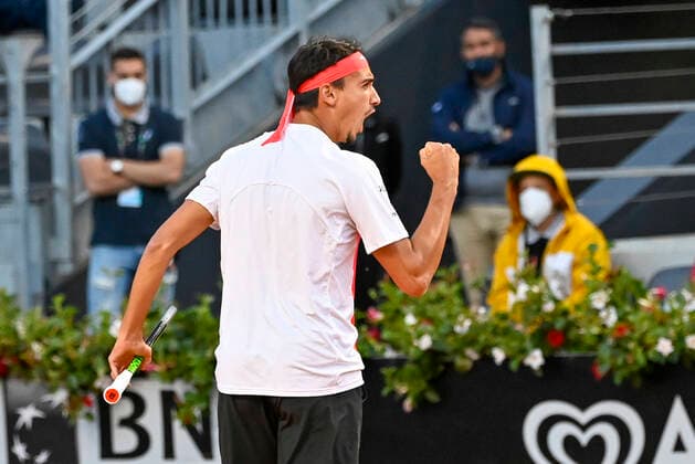 Photo Fabrizio Corradetti - LaPresse 13 05 2021 Roma (Italy) Tennis 3nd round Dominic Thiem (AUT) vs Lorenzo Sonego (ITA) Internazionali BNL d Italia 2021 In the pic: Lorenzo Sonego  Copyright: xFabrizioxCorradetti LaPressex