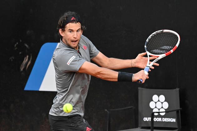 Photo Fabrizio Corradetti - LaPresse 13 05 2021 Roma (Italy) Tennis 3nd round Dominic Thiem (AUT) vs Lorenzo Sonego (ITA) Internazionali BNL d Italia 2021 In the pic: Dominic Thiem  Copyright: xFabrizioxCorradetti LaPressex