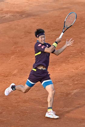 Photo Fabrizio Corradetti - LaPresse 13 05 2021 Roma (Italy) Tennis 3nd round Alexander Zverev (GER) vs Kei Nishikori (JPN) Internazionali BNL d Italia 2021 In the pic: Kei Nishikori  Copyright: xFabrizioxCorradetti LaPressex
