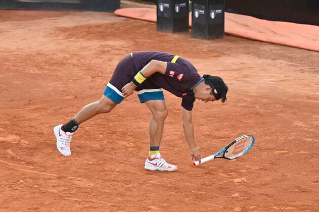 Photo Fabrizio Corradetti - LaPresse 13 05 2021 Roma (Italy) Tennis 3nd round Alexander Zverev (GER) vs Kei Nishikori (JPN) Internazionali BNL d Italia 2021 In the pic: Kei Nishikori  Copyright: xFabrizioxCorradetti LaPressex