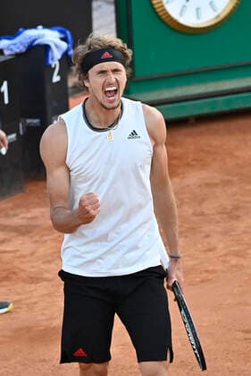Photo Fabrizio Corradetti - LaPresse 13 05 2021 Roma (Italy) Tennis 3nd round Alexander Zverev (GER) vs Kei Nishikori (JPN) Internazionali BNL d Italia 2021 In the pic: Alexander Zverev  Copyright: xFabrizioxCorradetti LaPressex