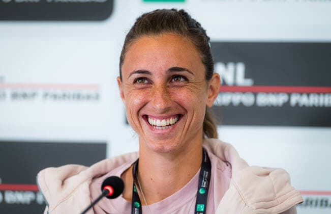 May 14, 2021, ROMA, ITALY: Petra Martic of Croatia talks to the media after winning her quarter-final match at the 2021 Internazionali BNL d Italia WTA, Tennis Damen 1000 tournament against Jessica Pegula of the United States ROMA ITALY - ZUMAa181 20210514_zaa_a181_023 Copyright: xRobxPrangex