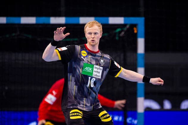 02.05.2021 - Handball, Herren, Länderspiel, EM-Qualifikation, 2020 2021, Deutschland - Estland: Sebastian Firnhaber (Deutschland) Stuttgart Baden-Württemberg Deutschland Porsche-Arena