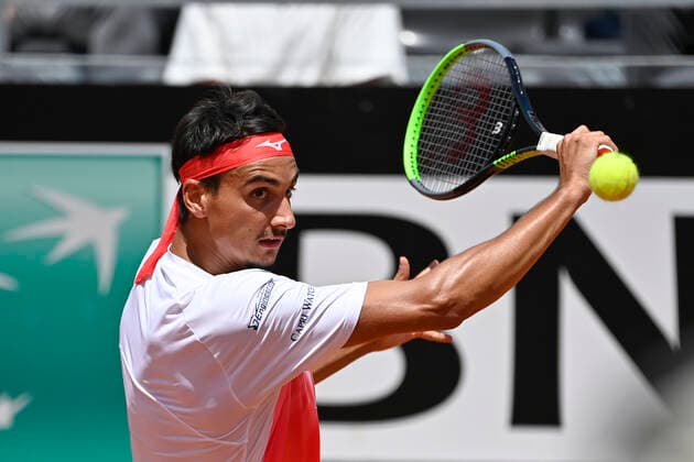 Photo Fabrizio Corradetti - LaPresse 15 05 2021 Roma (Italy) Tennis Quarter final Lorenzo Sonego (ITA) vs Andrey Rublev (RUS) Internazionali BNL d Italia 2021 In the pic: Lorenzo Sonego  Copyright: xFabrizioxCorradetti LaPressex
