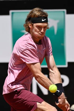 Photo Fabrizio Corradetti - LaPresse 15 05 2021 Roma (Italy) Tennis Quarter final Lorenzo Sonego (ITA) vs Andrey Rublev (RUS) Internazionali BNL d Italia 2021 In the pic: Andrey Rublev  Copyright: xFabrizioxCorradetti LaPressex
