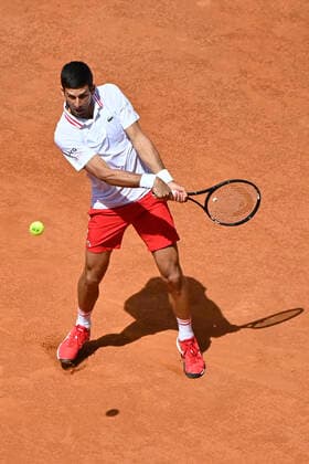 Photo Fabrizio Corradetti - LaPresse 15 05 2021 Roma (Italy) Tennis Quarter final Novak Djokovic (SRB) vs Stefanos Tsitsipas (GRE) Internazionali BNL d Italia 2021 In the pic: Novak Djokovic  Copyright: xFabrizioxCorradetti LaPressex