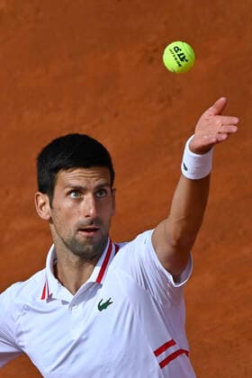 Photo Fabrizio Corradetti - LaPresse 15 05 2021 Roma (Italy) Tennis Quarter final Novak Djokovic (SRB) vs Stefanos Tsitsipas (GRE) Internazionali BNL d Italia 2021 In the pic: Novak Djokovic  Copyright: xFabrizioxCorradetti LaPressex
