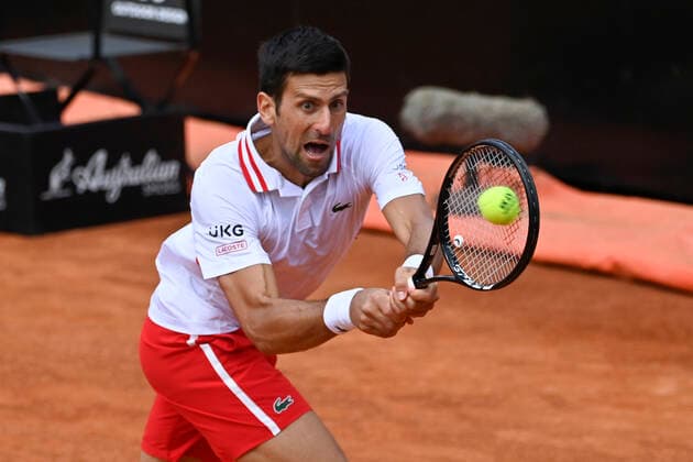 Sport Bilder des Tages Photo Fabrizio Corradetti - LaPresse 15 05 2021 Roma (Italy) Tennis Quarter final Novak Djokovic (SRB) vs Stefanos Tsitsipas (GRE) Internazionali BNL d Italia 2021 In the pic: Novak Djokovic  Copyright: xFabrizioxCorradetti LaPressex