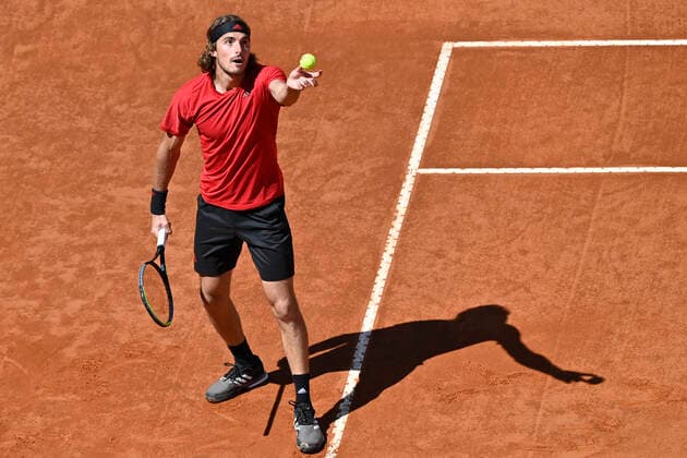 Photo Fabrizio Corradetti - LaPresse 15 05 2021 Roma (Italy) Tennis Quarter final Novak Djokovic (SRB) vs Stefanos Tsitsipas (GRE) Internazionali BNL d Italia 2021 In the pic: Stefanos Tsitsipas  Copyright: xFabrizioxCorradetti LaPressex