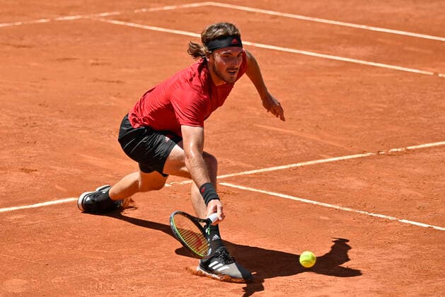 Photo Fabrizio Corradetti - LaPresse 15 05 2021 Roma (Italy) Tennis Quarter final Novak Djokovic (SRB) vs Stefanos Tsitsipas (GRE) Internazionali BNL d Italia 2021 In the pic: Stefanos Tsitsipas  Copyright: xFabrizioxCorradetti LaPressex