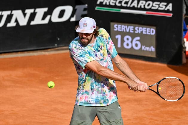 Photo Fabrizio Corradetti - LaPresse 15 05 2021 Roma (Italy) Tennis Semifinal Reilly Opelka (USA) vs Rafael Nadal (ESP) Internazionali BNL d Italia 2021 In the pic: Reilly Opelka  Copyright: xFabrizioxCorradetti LaPressex