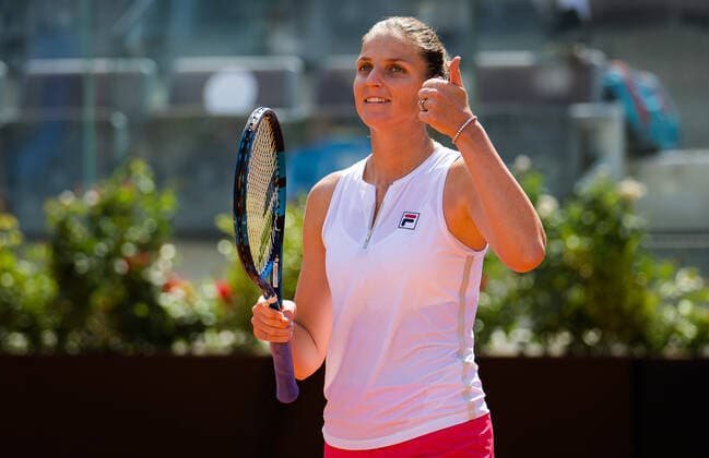 Sport Bilder des Tages May 15, 2021, ROMA, ITALY: Karolina Pliskova of the Czech Republic in action during the semi-final at the 2021 Internazionali BNL d Italia WTA, Tennis Damen 1000 tournament against Petra Martic of Croatia ROMA ITALY - ZUMAa181 20210515_zaa_a181_065 Copyright: xRobxPrangex