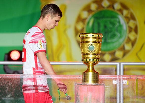 Fussball Dani Olmo (Leipzig), Pokal Berlin, 13.05.2021, Fussball, DFB-Pokal, Finale, RB Leipzig - Borussia Dortmund, Foto: Groothuis Witters Pool via TEAM2sportphoto Berlin *** Football Dani Olmo Leipzig , Cup Berlin, 13 05 2021, Football, DFB Pokal, Final, RB Leipzig Borussia Dortmund, Photo Groothuis Witters Pool via TEAM2sportphoto Berlin Poolfoto Groothuis Witters Pool Witters ,EDITORIAL USE ONLY
