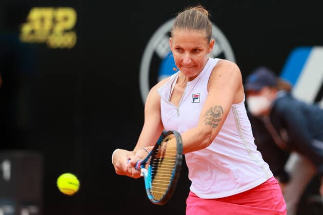 Internazionali BNL D Italia 2021 - Karolina Pliskova ROME, ITALY, MAY 16: Karolina Pliskova of Czech Republic in action during the Final match against Iga Swiatek of Poland at the Internazionali BNL D Italia 2021 in Rome, Italy on May 16, 2021. Rome Foro Italico Italy 6670_240436 Copyright: xGiampieroxSposito PentaxPressx