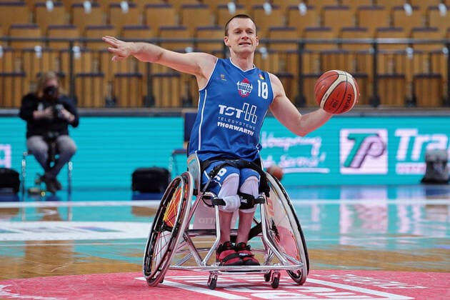 15.05.2021, xovx, Rollstuhlbasketball Bundesliga, Playoffs-Finale Deutsche Meisterschaft - Spiel 2, RSV Lahn-Dill - RSB Thuringia Bulls Andre Bienek (RSB Thuringia Bulls), Freisteller Wetzlar Rittal-Arena Hessen Deutschland (DE)