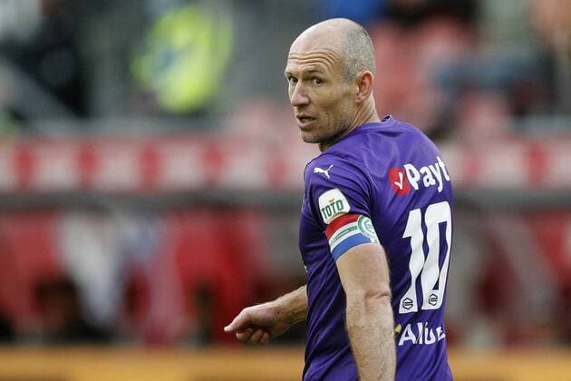 UTRECHT - Arjen Robben of FC Groningen during the play-off Conference League match between FC Utrecht and FC Groningen at Stadion Galgenwaard on May 19, 2021 in Utrecht, The Netherlands. ANP JEROEN PUTMANS play-offs Conference League 2020 2021 xVIxANPxSportx xxANPxIVx