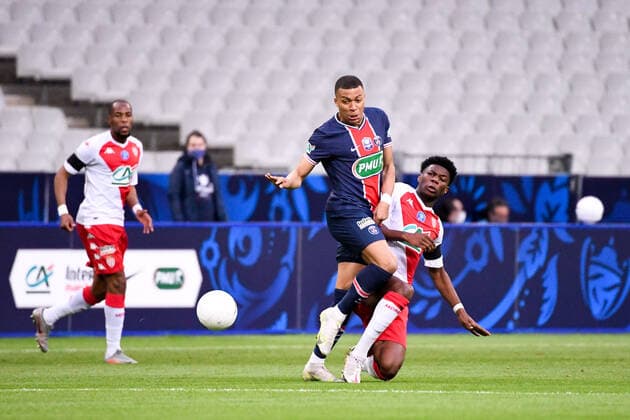 07 KYLIAN MBAPPE (PSG) - 08 AURELIEN TCHOUAMENI (MONA) FOOTBALL : Paris SG vs Monaco - Coupe de France - Finale - 19 05 2021 AnthonyBIBARD FEP Panoramic 