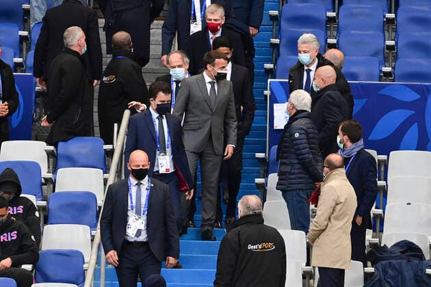 Emmanuel Macron - President de la Republique Francaise FOOTBALL : Finale de la Coupe de France - Monaco vs PSG - 19 05 2021 JBAutissier Panoramic 