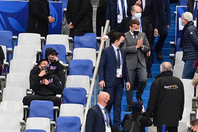 Emmanuel Macron - President de la Republique Francaise FOOTBALL : Finale de la Coupe de France - Monaco vs PSG - 19 05 2021 JBAutissier Panoramic 
